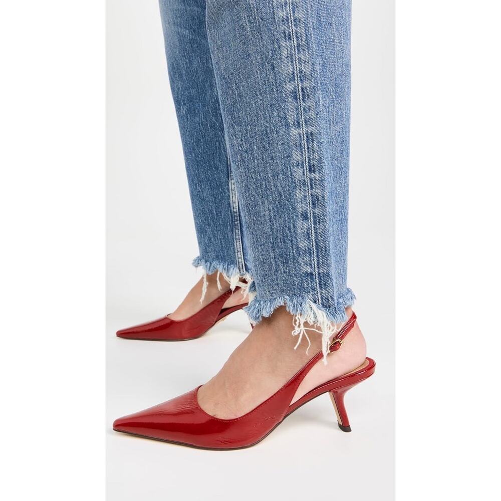 New Sam Edelman Women’s Bianka Feather Pump In Red Size 8.5 - Picture 2 of 7